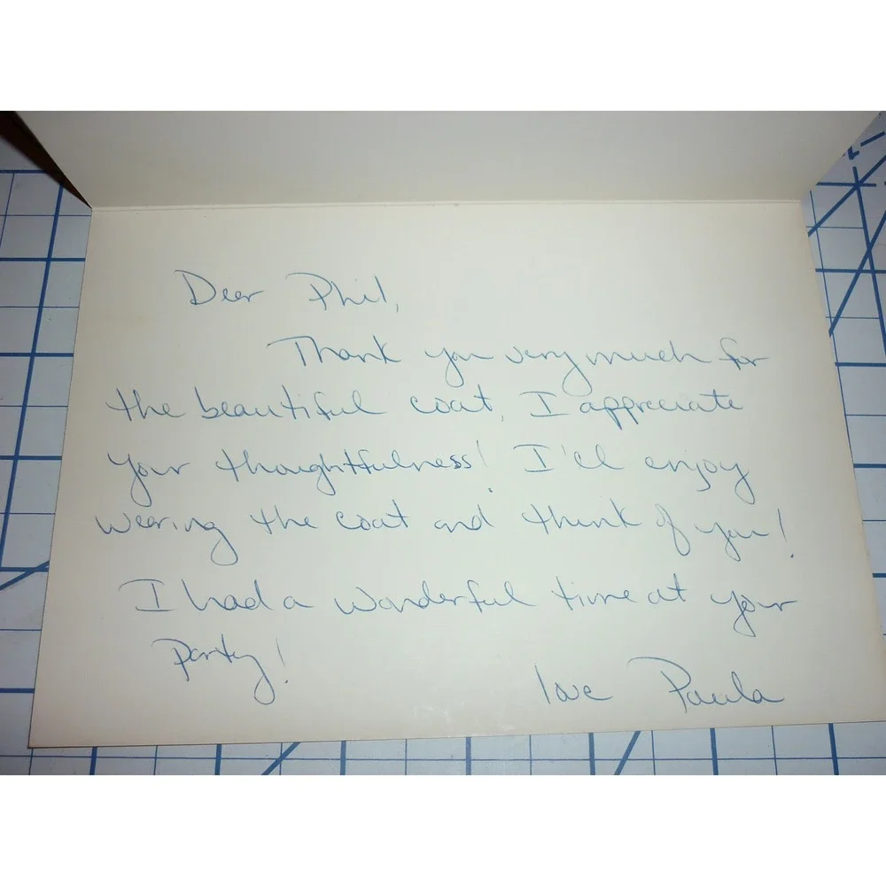 Rare 1980s LGBTQ+ Interest Archive: Dawn Pigport Note‎ & Paula Thank You
